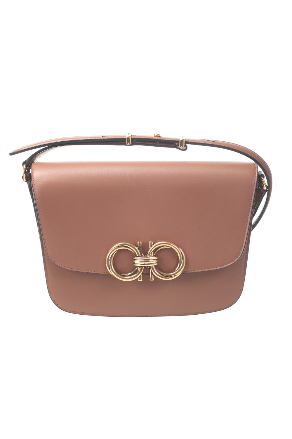 shop SALVATORE FERRAGAMO  Borsa: Salvatore Ferragamo Trapezio bag misura media.
Grande fibbia frontale.
Due comparti interni e una tasca piatta posteriore.
Chiusura con Gancini intrecciato in finitura anticata.
Tracolla regolabile per indossarla a spalla o cross body.
Dimensioni: Altezza 16 cm, Lunghezza 25.5 cm, Profondità 8 cm.
Composizione: 100% pelle di vitello.
Fabbricato in Italia.. 212915 TRAPEZIO-002759667 number 534445
